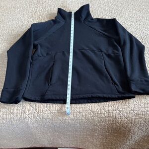 Athleta Black Polartec Fleece Cowl Neck Sweater Size M